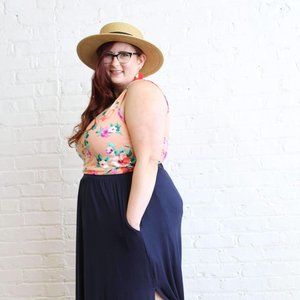 A+A High Waisted Tall Length Maxi Skirt